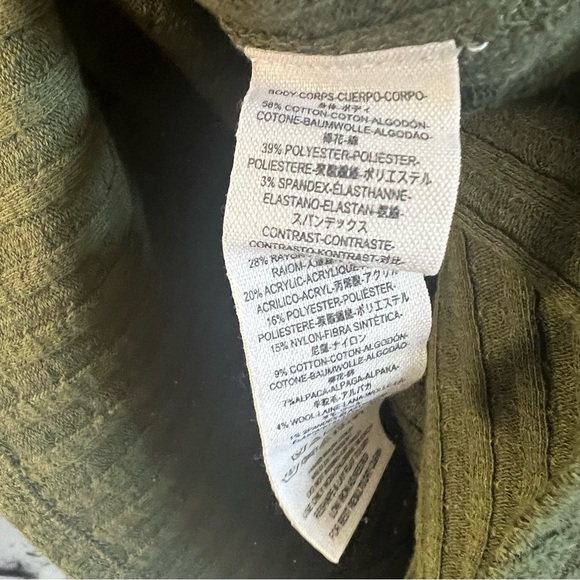 Free People Mixed-Up Cuff Sweater in Green Size Large - Picture 5 of 8